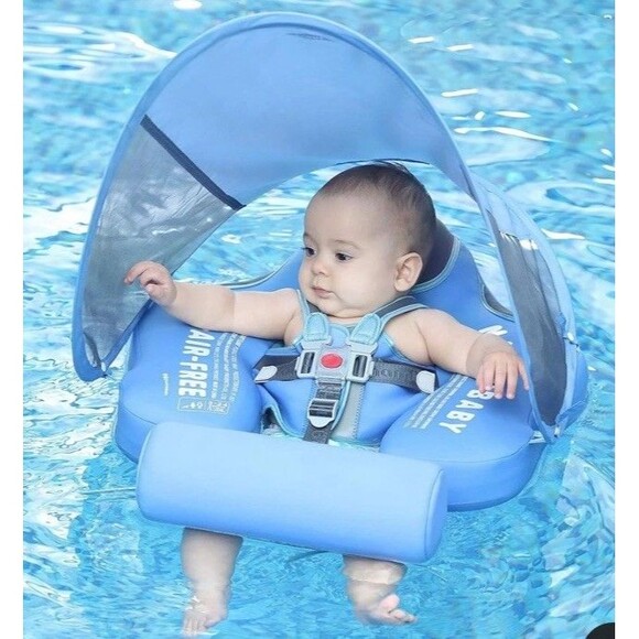 Mambobaby Solid Non-inflatable Newborn Baby Waist Float Lying Swimming Ring Pool - Picture 3 of 5